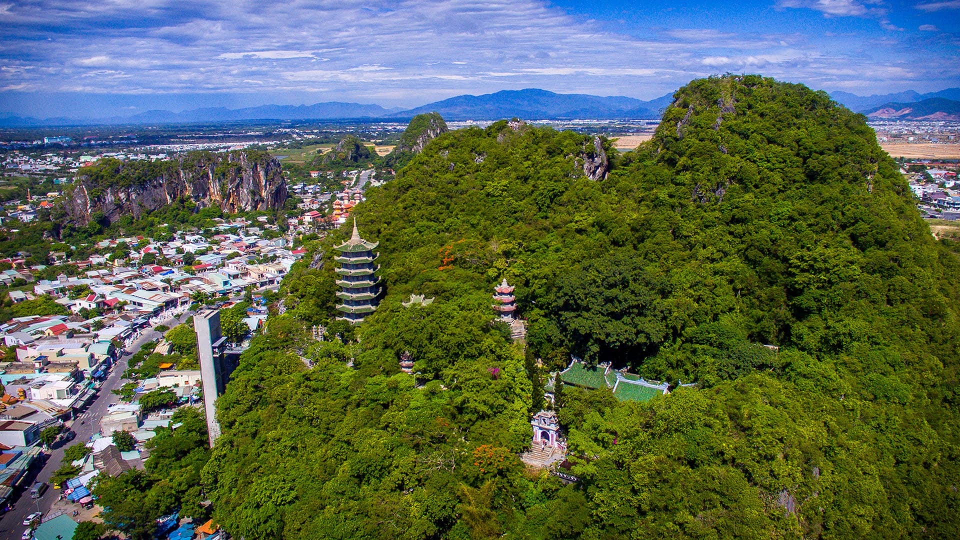 Climb the Marble Mountains pagodas